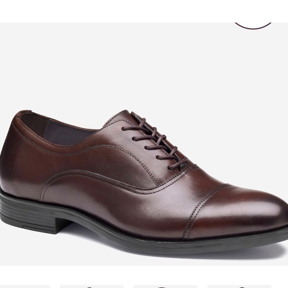 J Murphy Johnston & Murphy Mens 8M Burgundy Leather Cap Toe Oxfords